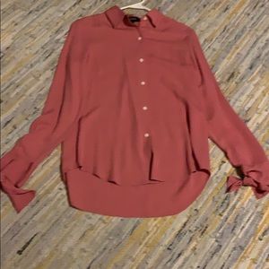 Silk long sleeve blouse by Theory
